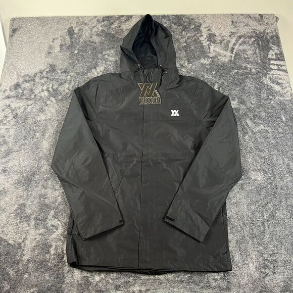 Dixxon Flannel Co Hooded Windbreaker Full Zip Jacket Black Men's M NWT - Picture 1 of 10